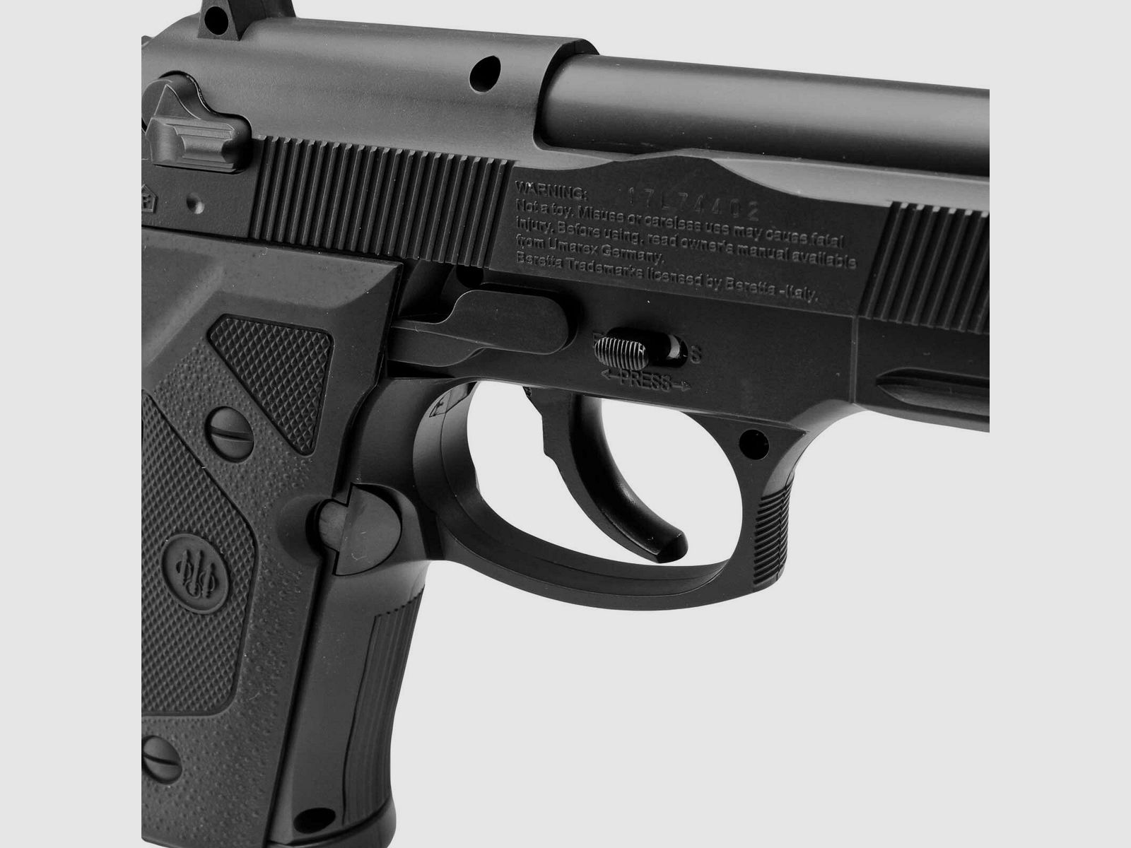 Luftpistolenset Beretta Elite II 4,5 mm BB Co2 (P18) + 10 Co2-Kapseln + 1500 Stahl-BB's 4komma5