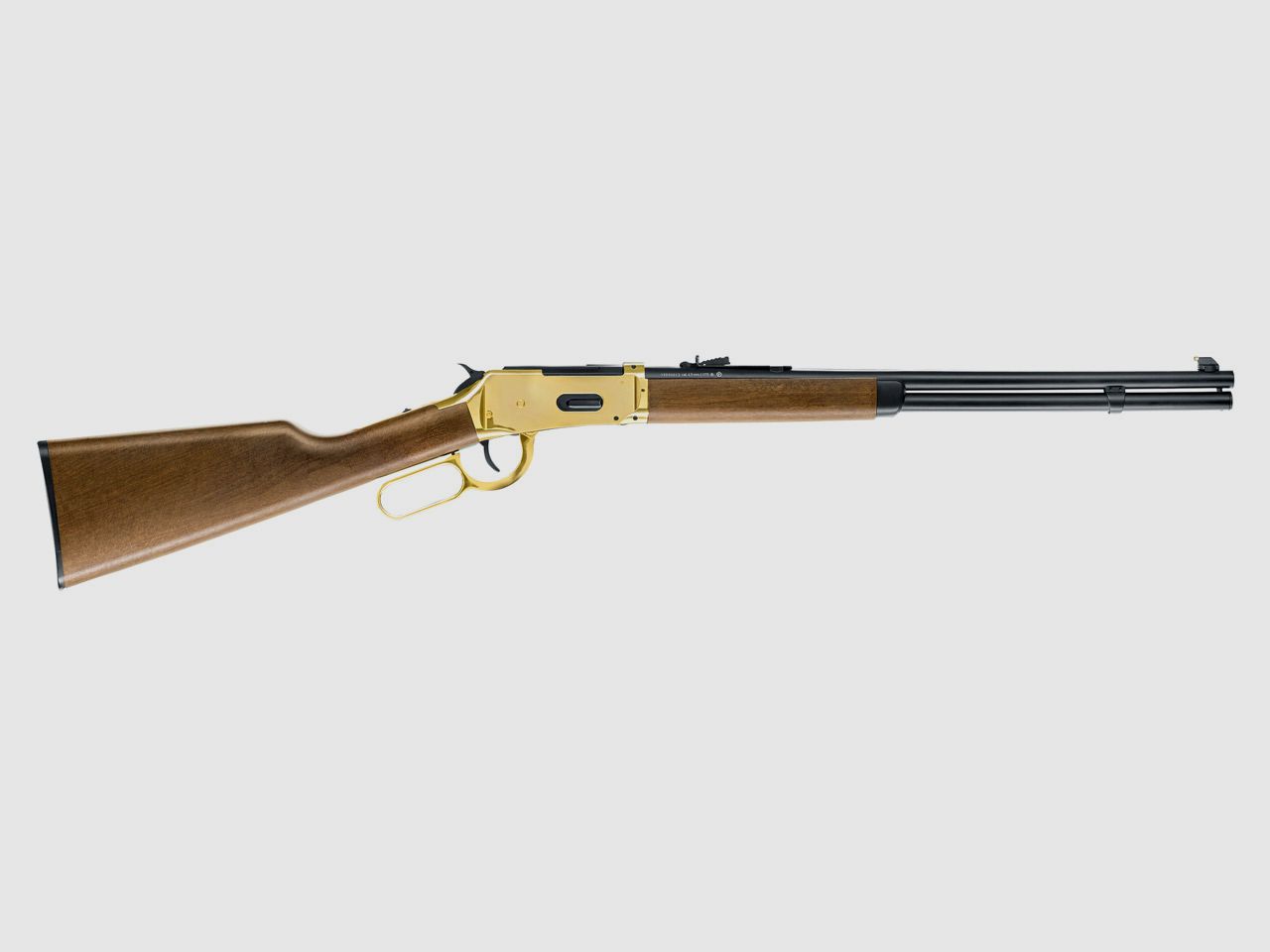 CO2 Unterhebel Repetier Gewehr Umarex Legends Cowboy Rifle, Lever Action, gold, Kaliber 4,5 mm BB (P18)