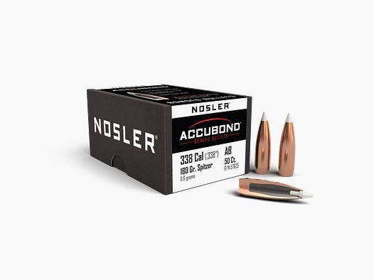 NOSLER 338 180 GRS ACCUBOND 50 PCS