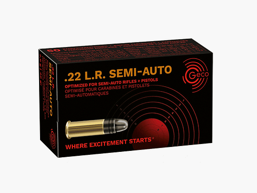 GECO .22lr Semi Auto 40grs Blei Rundkopf 50 Schuss