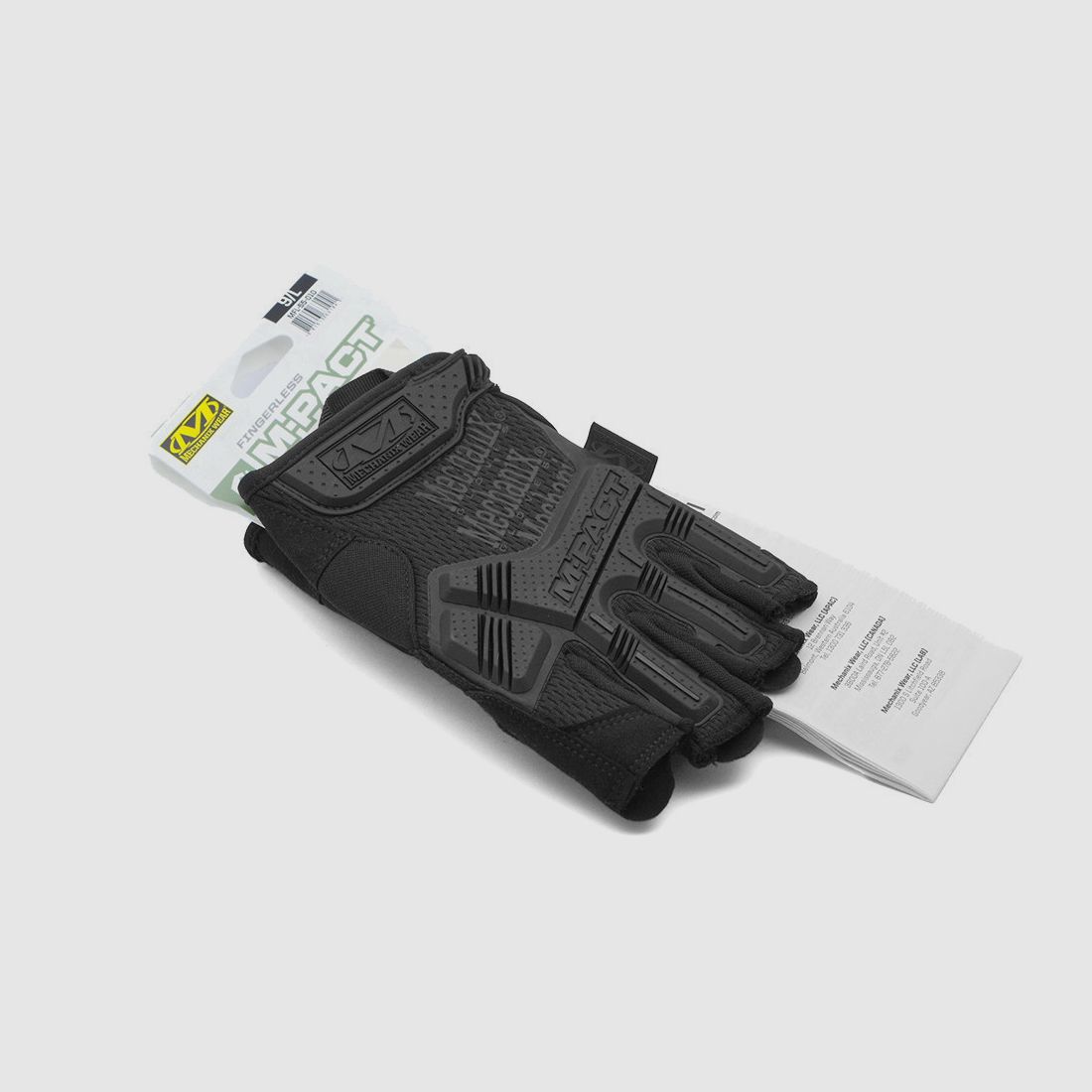Mechanix MFL-55 M-PACT® Covert sin dedos – Negro, talla: M, imagen 1 de 3