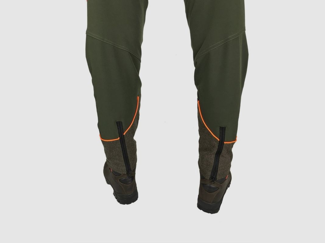 Quinta Regina Agility elastische broek met Kevlar-inzetten in groen en oranje, afbeelding 3 van 6