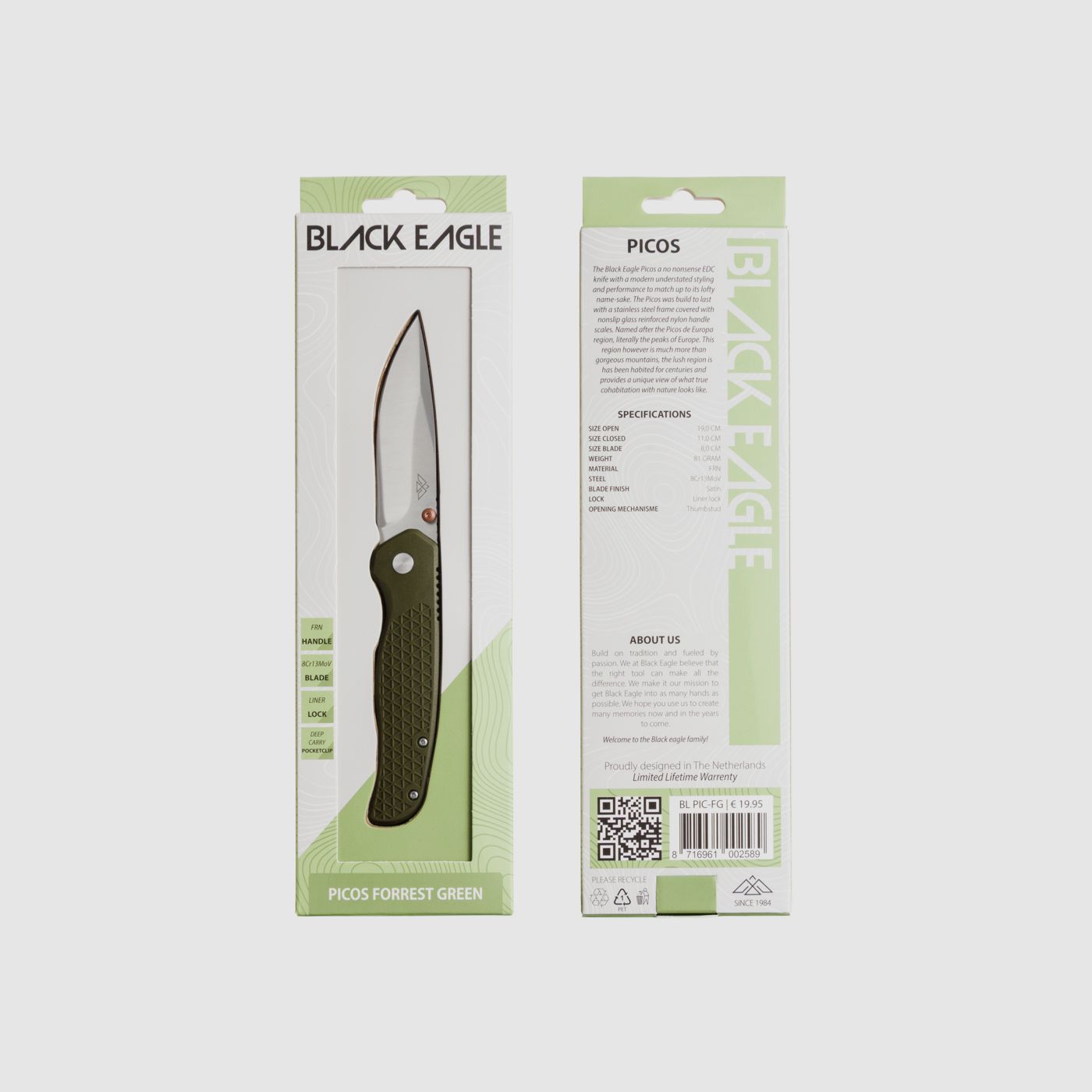 Black Eagle Picos Forest Green Taschenmesser, Bild 7 von 9