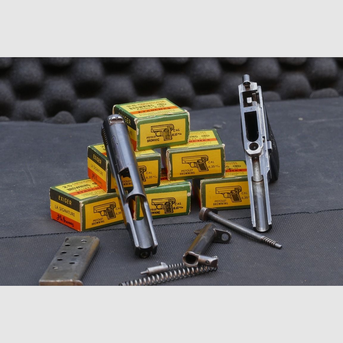 Mauser 1910, 765 mm Browning, nośnik części zamiennych, lufa powiększona.