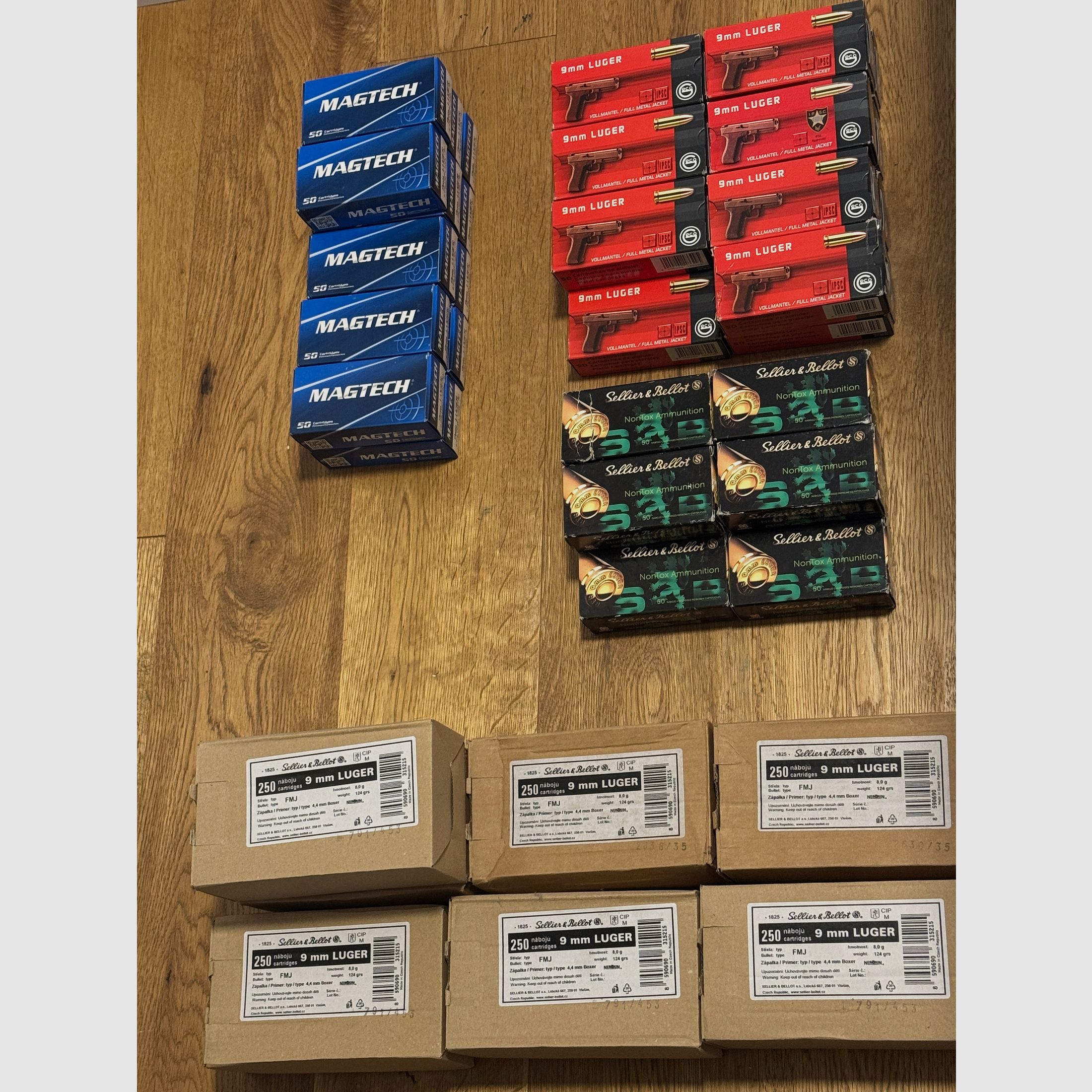 9 mm Luger ammunition approx. 3500 rounds