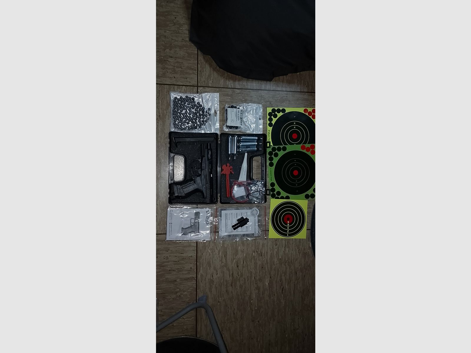 Walther P99 RAM mit Zubehör Laser Koffer Zielscheiben  Rubberballs Polyballs Set 