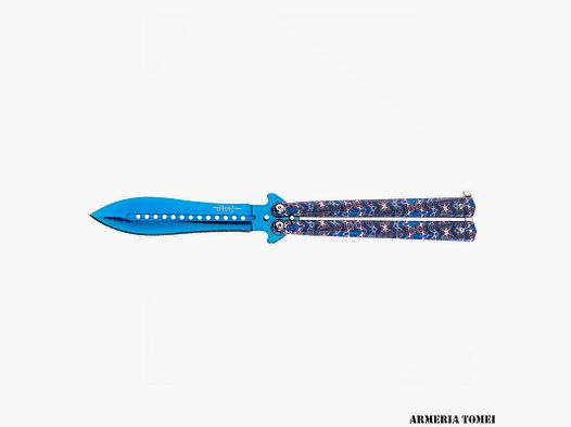 KNIFE – BUTTERFLY DAMASCUS NIGHT BLUE