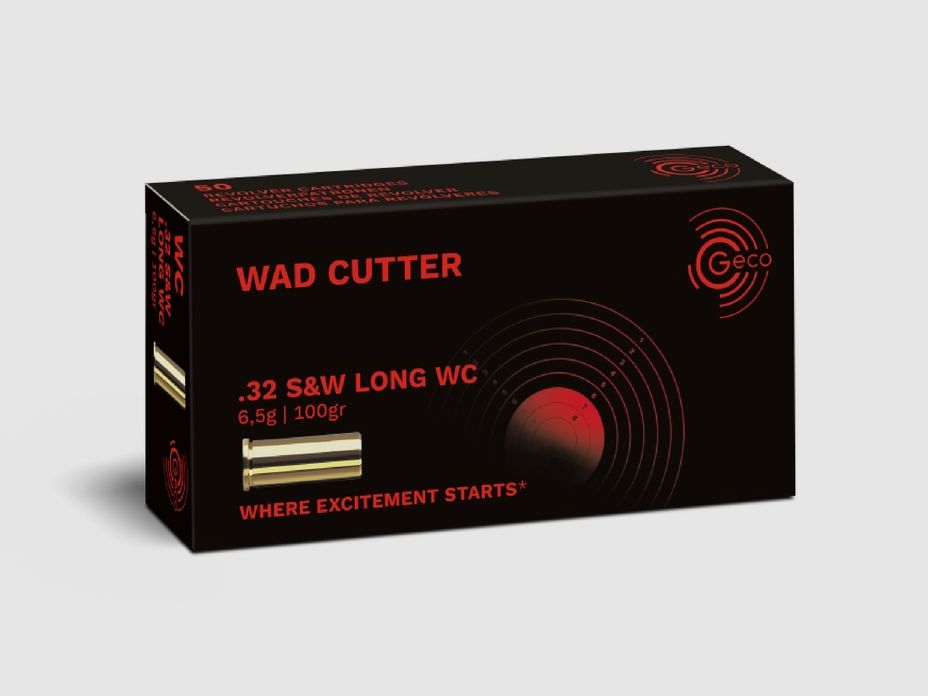 Geco .32 S&W long WC 100grs, blei Wadcutter, Bild 1 von 2