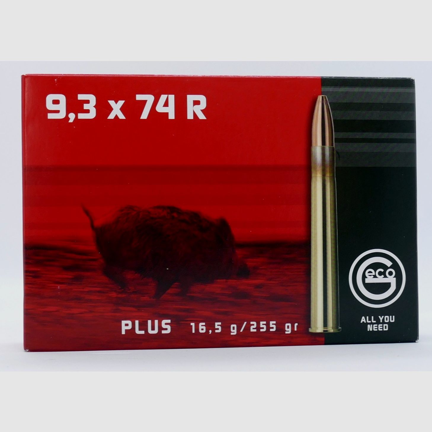 Geco 9.3X74 R TM Plus 16.5g/255grs rifle cartridges