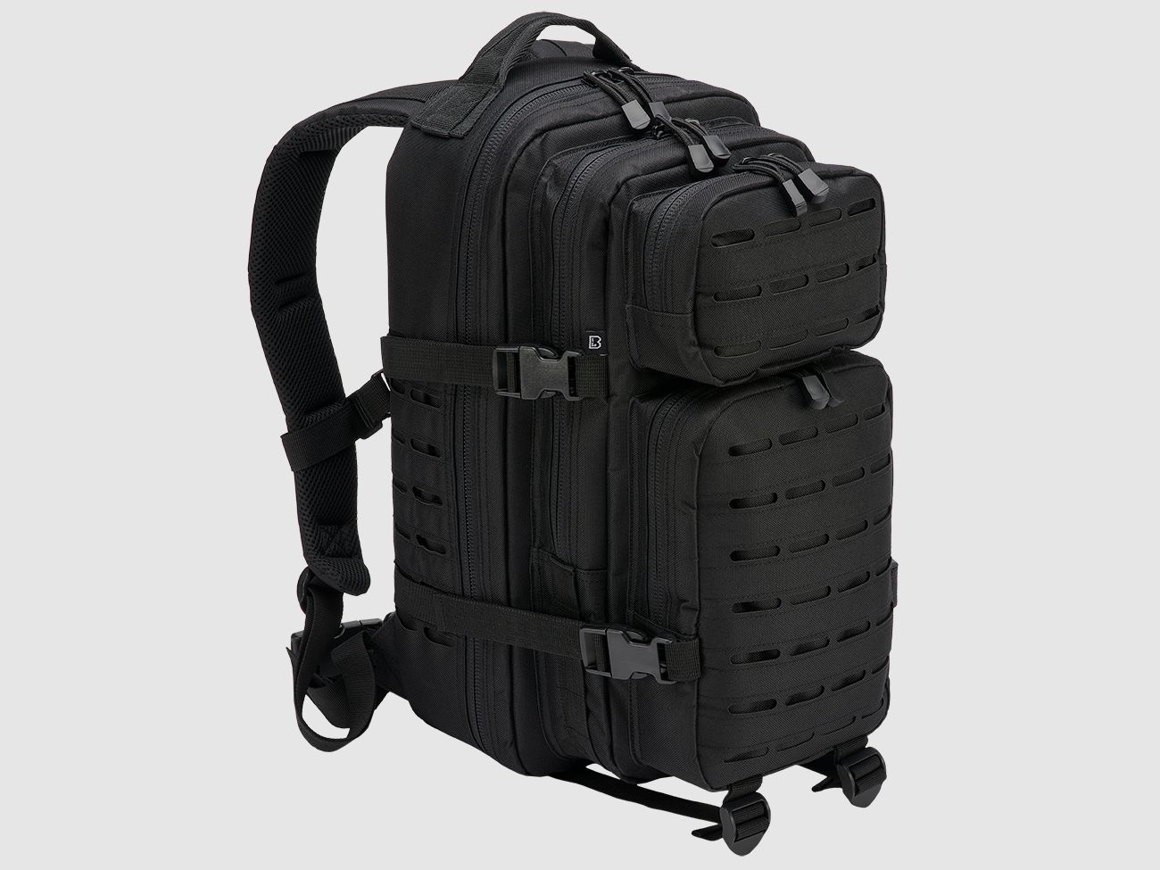 Brandit US Cooper LASERCUT Medium Farbe: Black – Mehrzweckrucksack (25-Liter-Klasse)