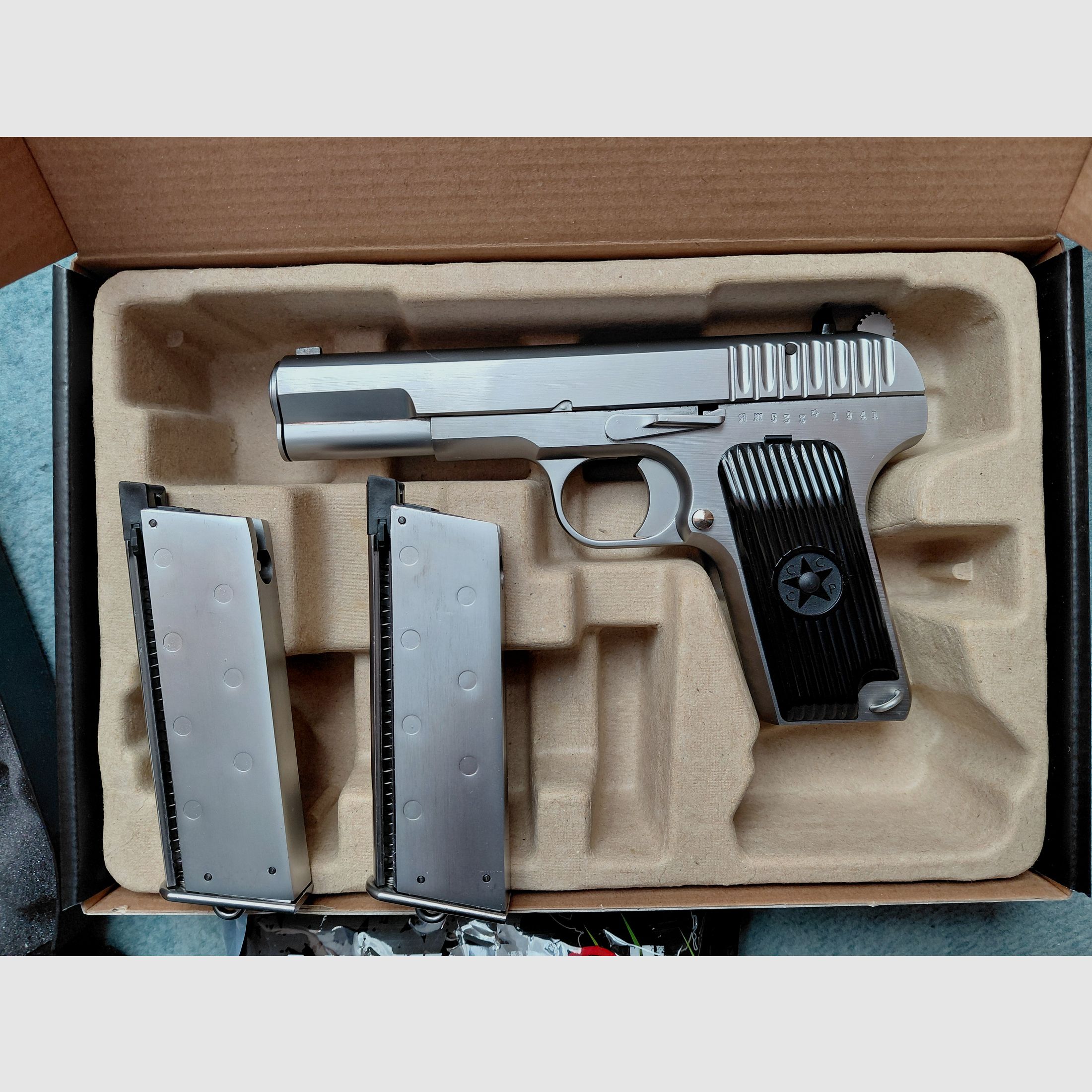 Softair-SET TT-33 Vollmetall 6mm BB (Sowjetunion, UdSSR, Sowjet, Tokarev, CCCP)