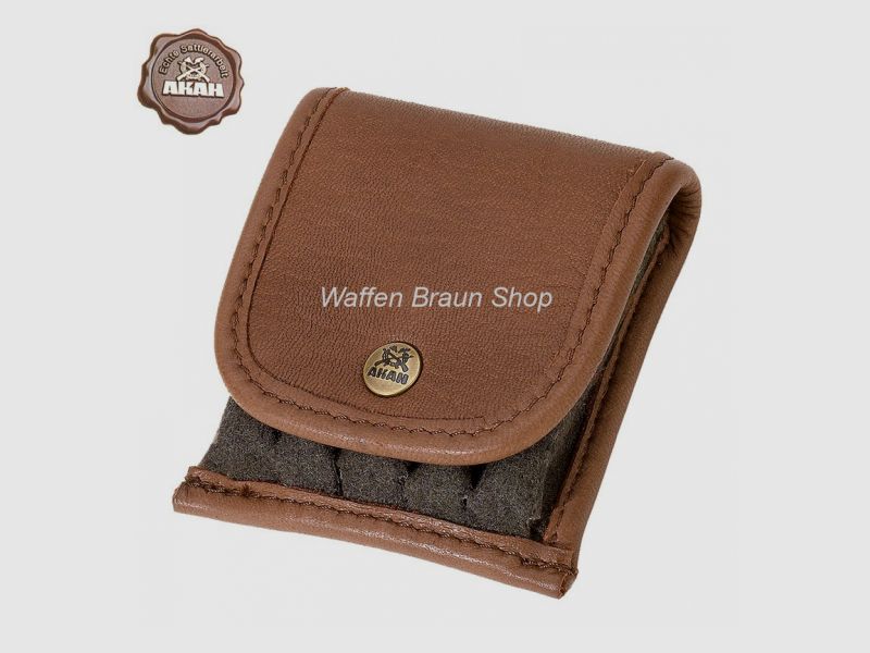 AKAH Patronenetui Elchleder mit Loden