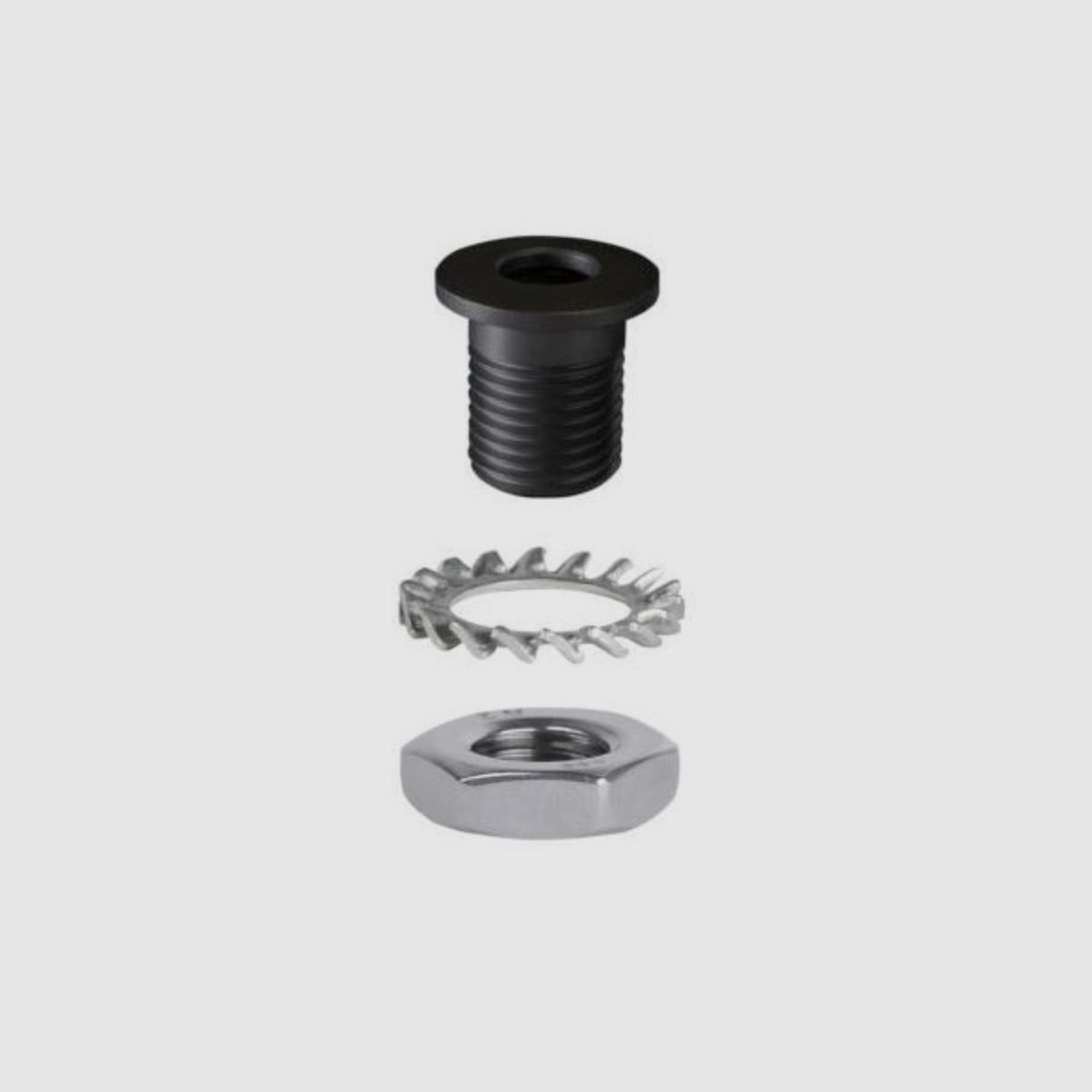 HALDER Push & Go Buchse für Riemenbügel Ø 6,0 x 1,0 mm / 23mm drehbar seitl. Montage Hinterschaft