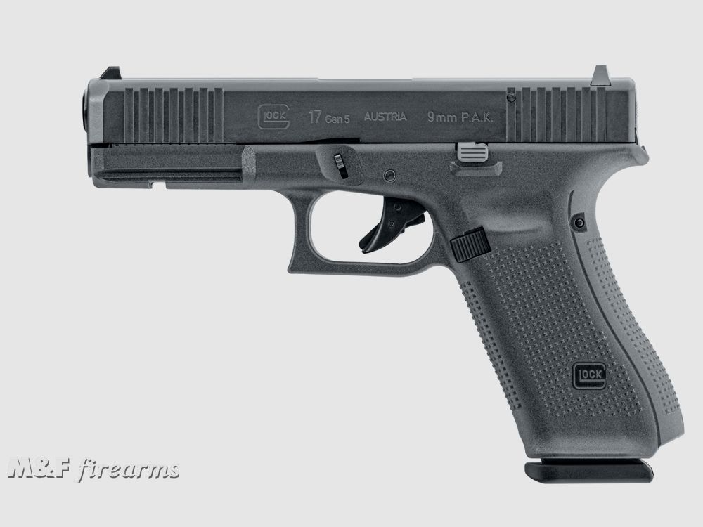 GLOCK 17 Gen5 Kaliber 9 mm P.A.K. die erste lizensierte Schreckschusswaffe der Marke GLOCK als Weltneuheit