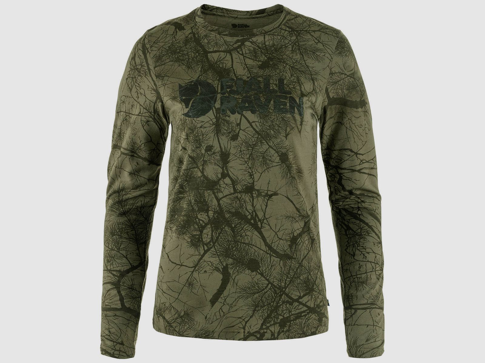Fjällräven Värmland dameswolshirt met lange mouwen (camouflagegroen), afbeelding 1 van 2