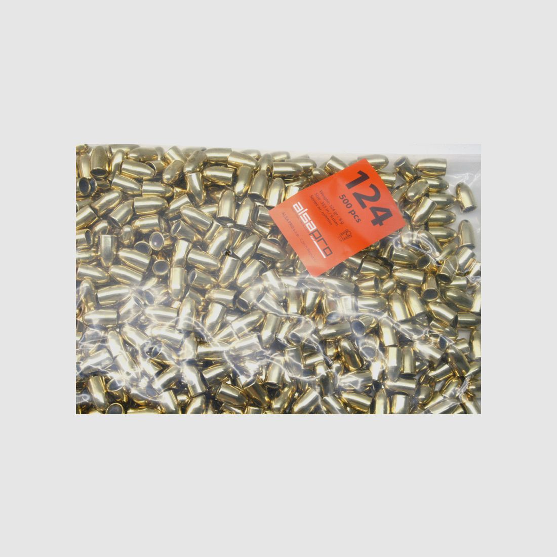 2.500 ! 5 x 500 Stück ALSA PRO FMJ Vollmantel RN Rundkopf Geschosse .355 9mm Luger 9x19 124gr 8g Ful