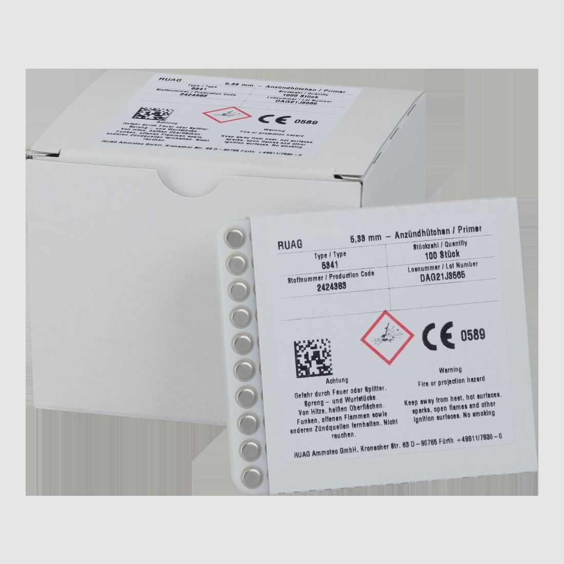 RWS SN Amboss Primers 100PCS Large Rifle / 5.33mm / 5341