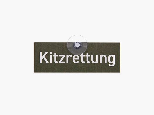 Autoschild mit Saugnapf "Kitzrettung" I