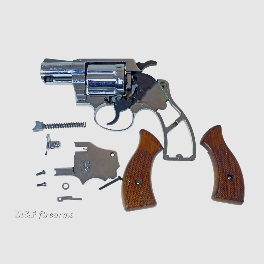 RECK Schreckschuss Revolver San Francisco Kaliber 9 mm RK (.380 Knall) STAINLESS
