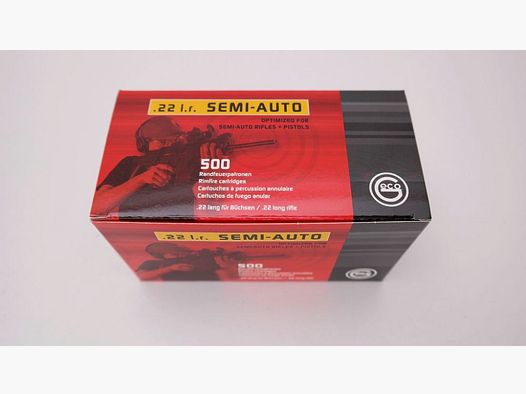 500 rounds Geco Semi-Auto .22lr 40 grain 2.6 grams lead round nose