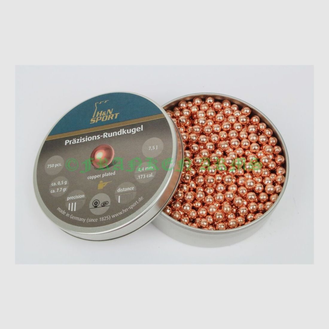 Bolas redondas de precisión H&N 4,40mm 750 piezas
