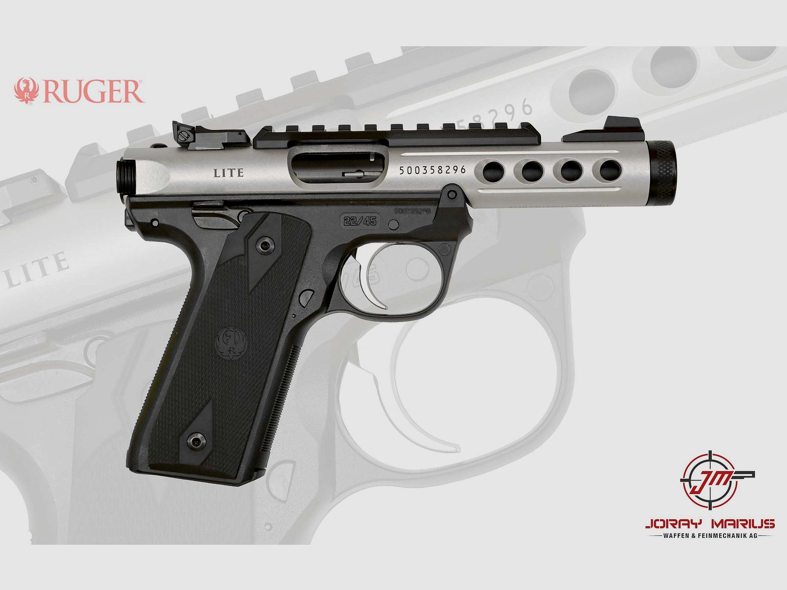 Ruger Mark IV 22/45 Lite Clear Anodized .22lr 4.4″, Bild 1 von 2