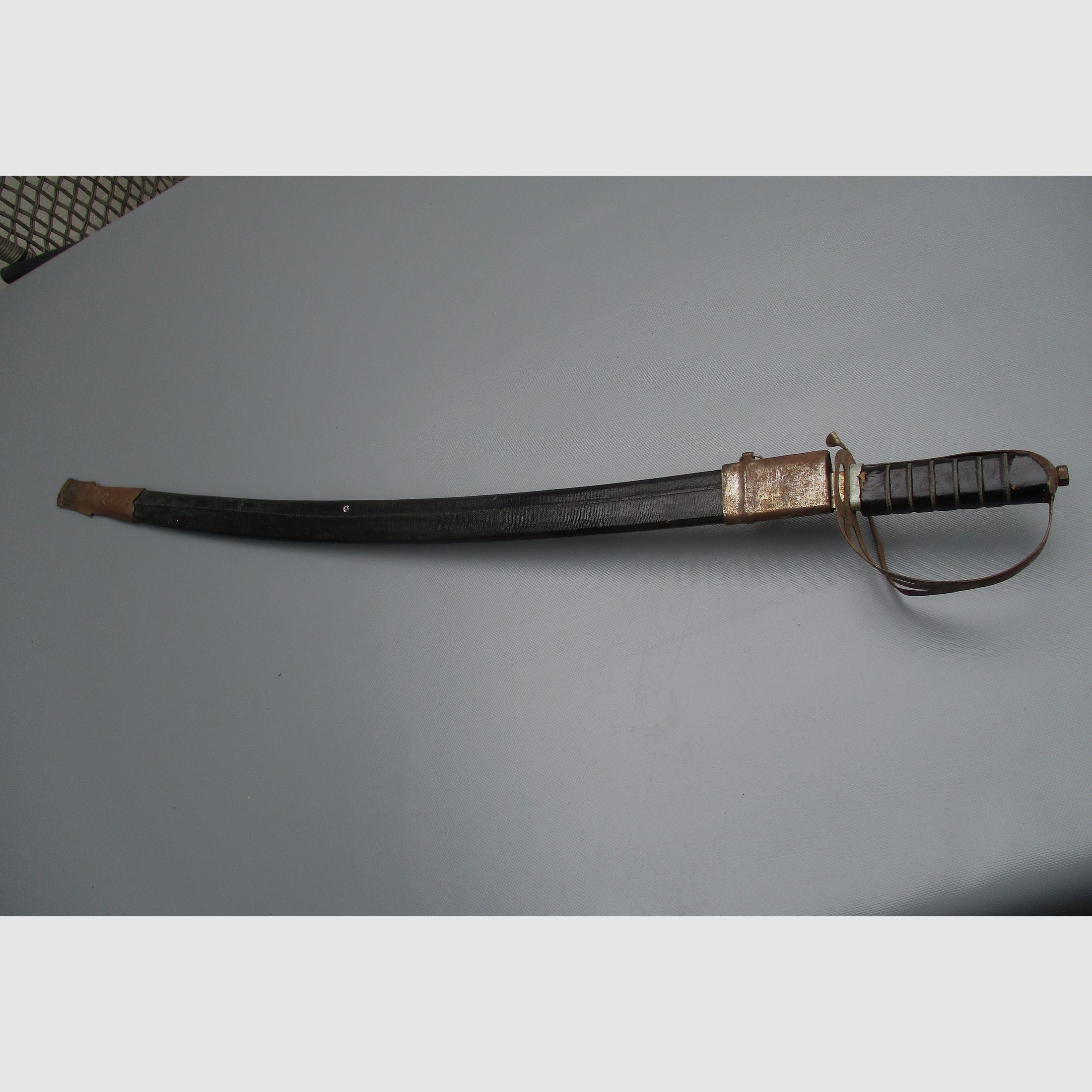 Indian saber / sword with wooden scabbard