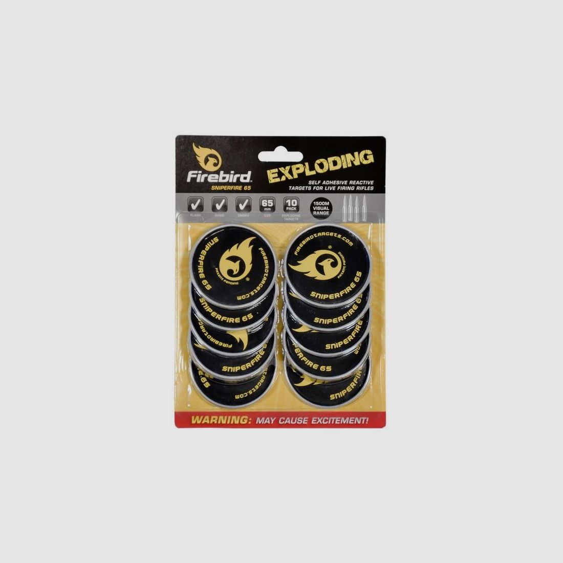 Firebird Targets SniperFire 65mm para el tiro con armas cortas y largas