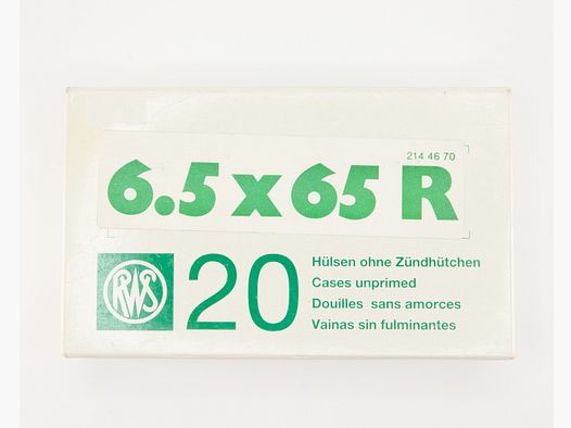 Hülsen RWS 6,5x65R 20 Stück