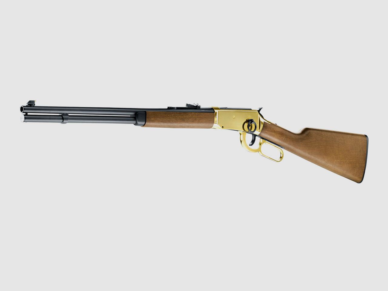 CO2 Unterhebel Repetier Gewehr Umarex Legends Cowboy Rifle, Lever Action, gold, Kaliber 4,5 mm BB (P18)