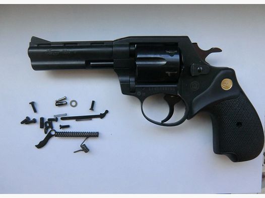 LUGER R94 Revolver 9mm K.  6-Schuss PTB: 698,  Beschuss: 00,  teils zerlegt, aber mit Teilen