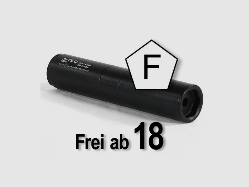 A-TEC Luftgewehrschalldämpfer CMM-4 mit 1/2"-20 UNF Gewinde (Kal .22)
