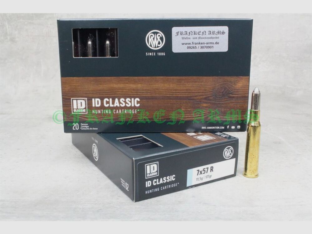 RWS ID Classic 7x57R 177gr. 11,5g 20 piezas