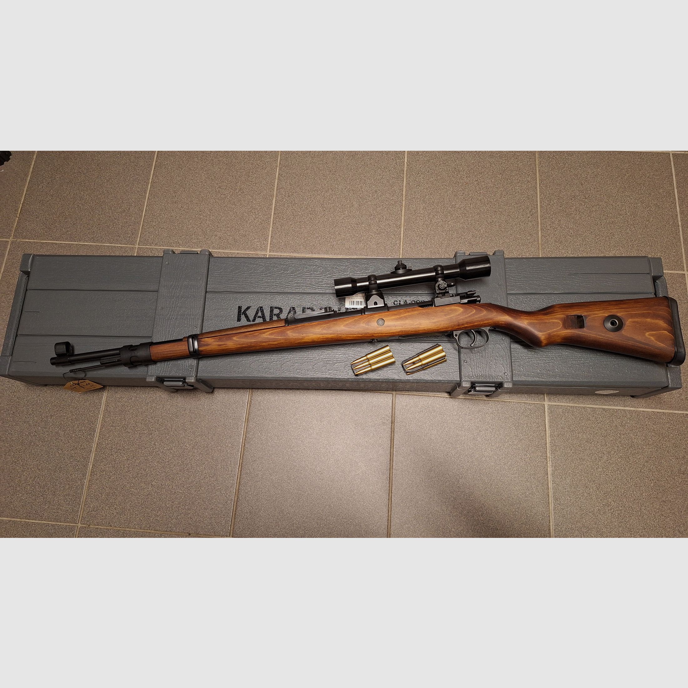 Ares Mauser Karabiner 98K acero rifle de cerrojo con ZF39 6mm BB madera real + caja de armas - ¡NUEVO!