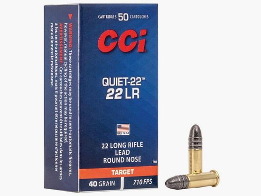 CCI Quiet .22lfB LRN 45 grs. 50 pcs.
