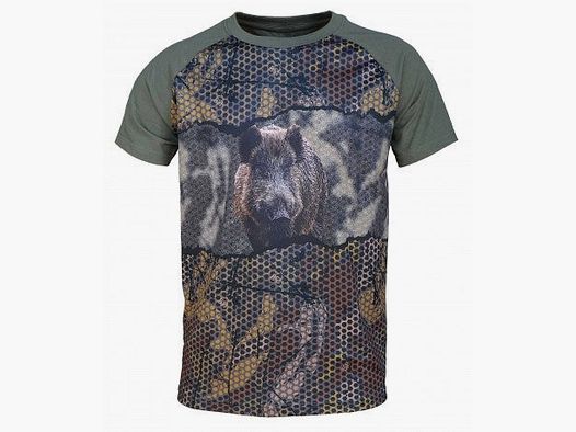 Camiseta Benisport Forest Print 3D jabalí