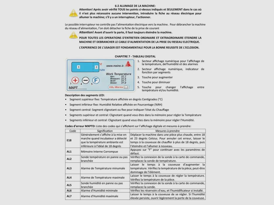 Incubatrice automatica Maino DUC 70 con umidificatore, immagine 21 di 29