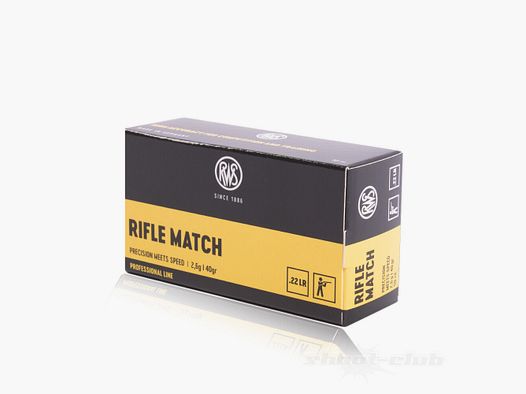 RWS Rifle Match LRN 40grs 50St
