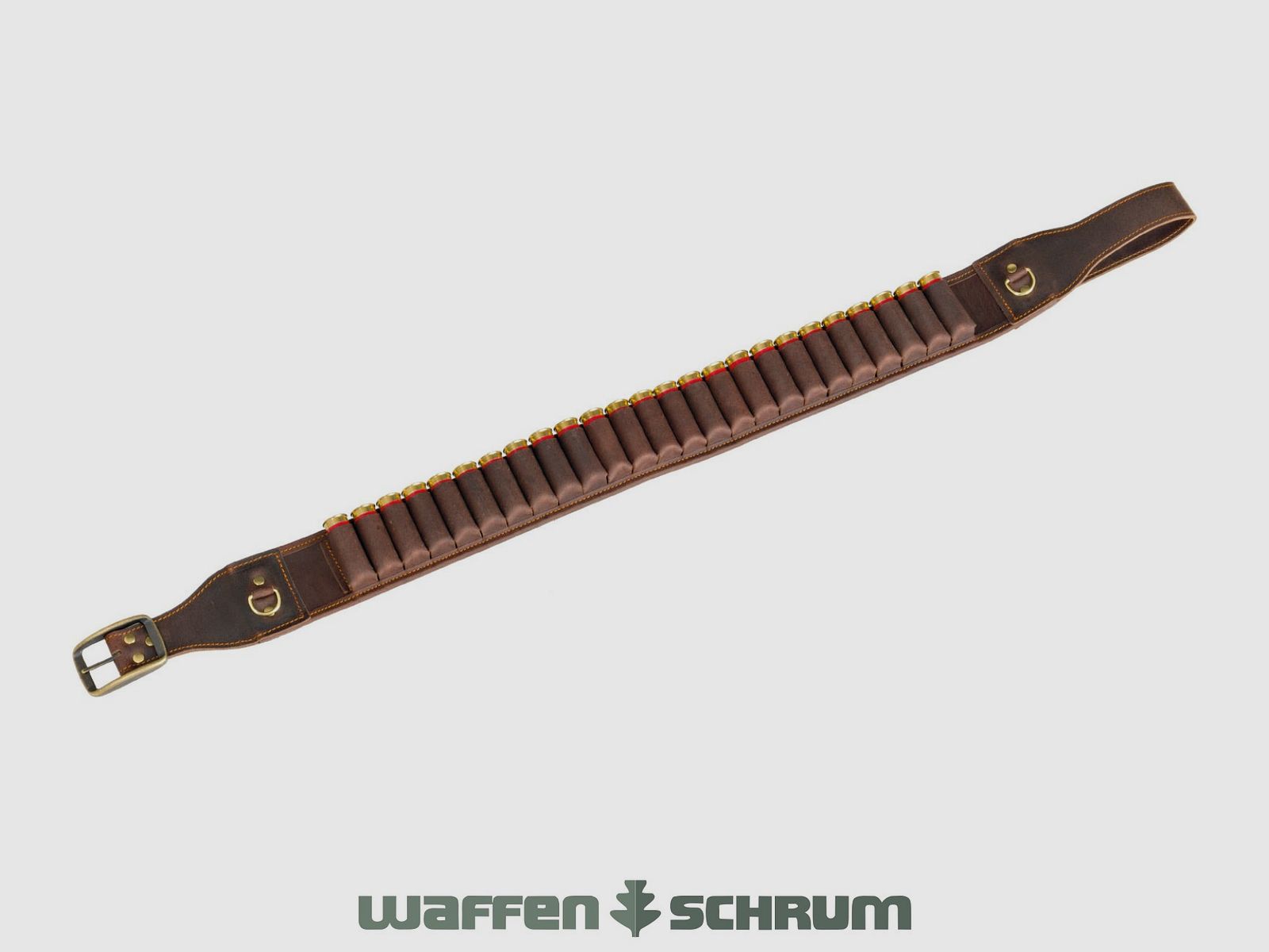 AKAH cartridge belt leather 25 cartridges cal. 12