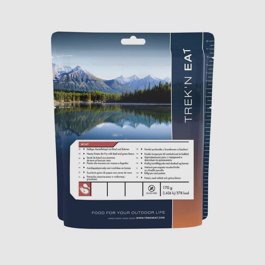 TREK'N EAT Estofado de Patatas Sustancioso con Carne de Res y Frijoles 170 g