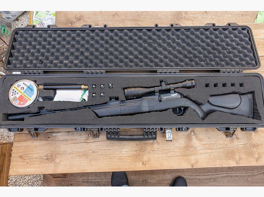 CO2 air rifle Hämmerli 850 AirMagnum with Walther 6x42 and gun case