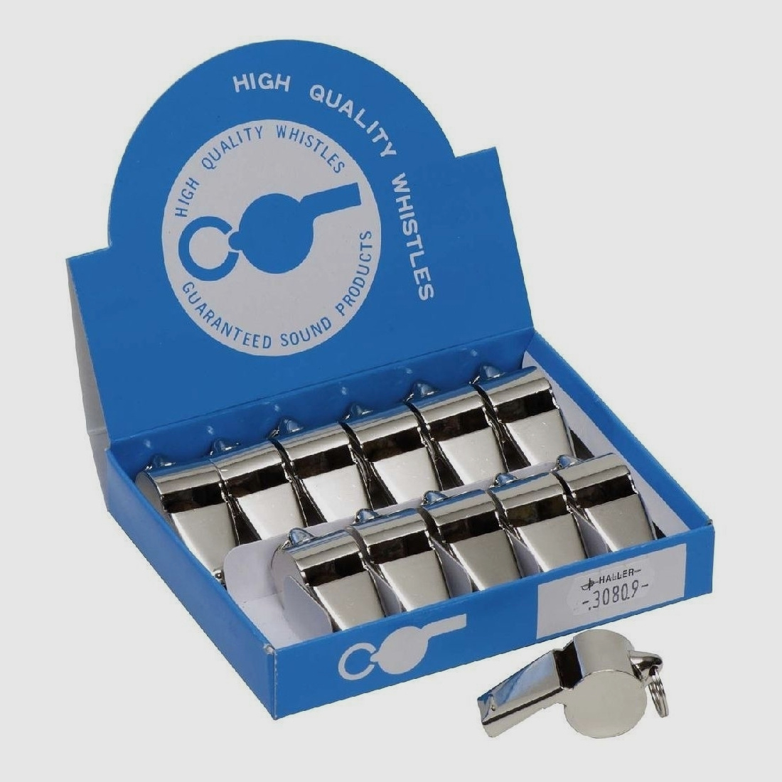 1 Stk laute Trillerpfeife silber Fuball Schiedsrichter Pfeife