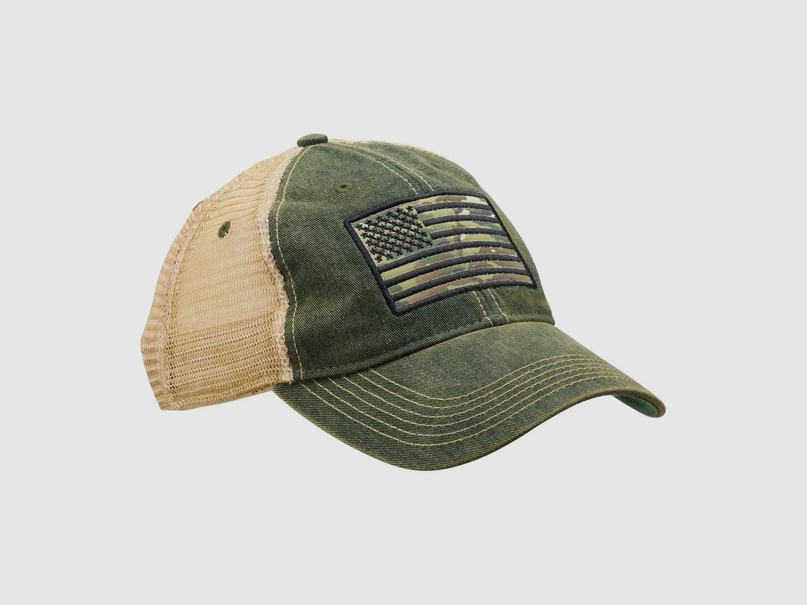 7.62 Design Gorra Trucker Camo Flag oliva