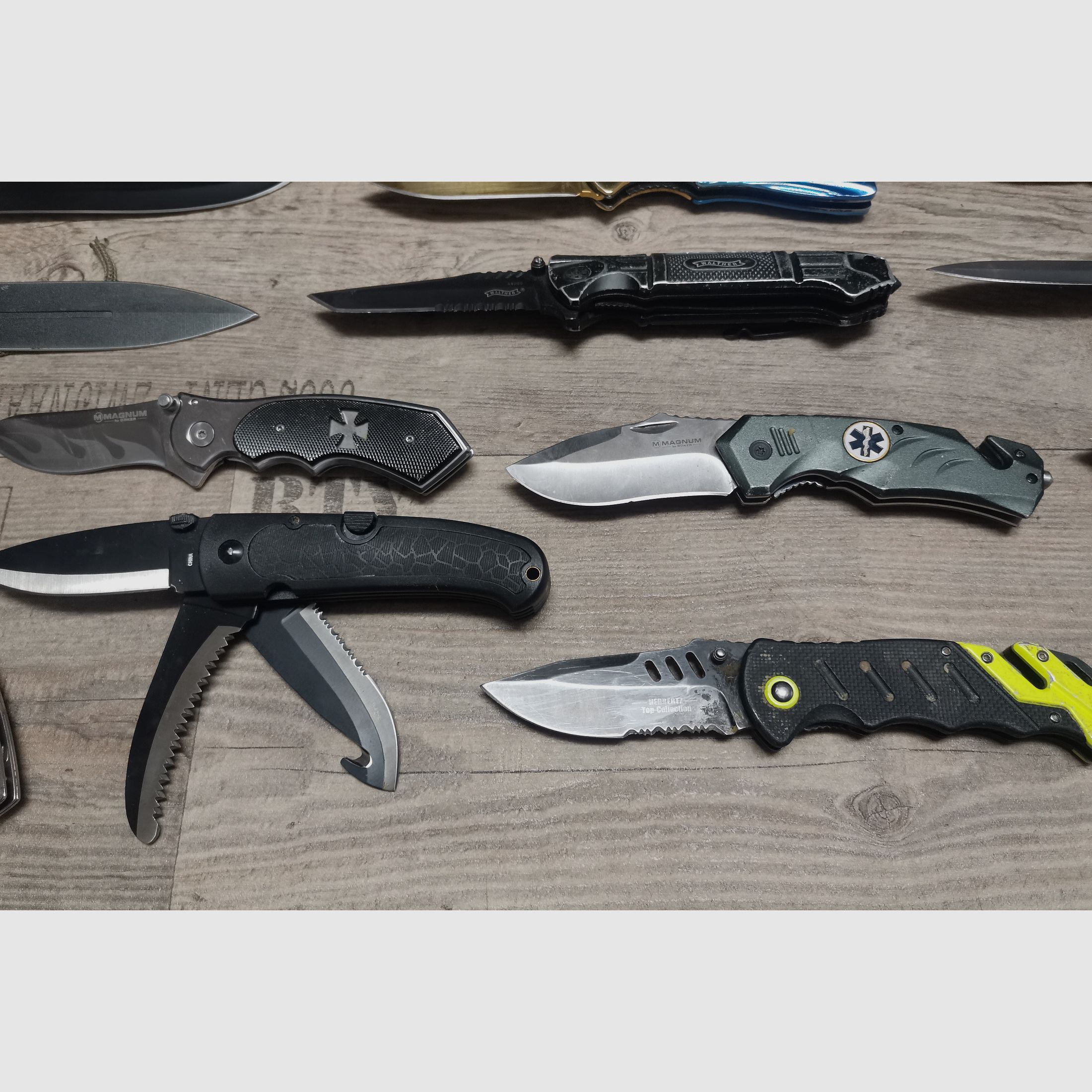 Messer Konvolut Böker Haller Walther Herbertz etc.  Einhandmesser Dolch Springmesser