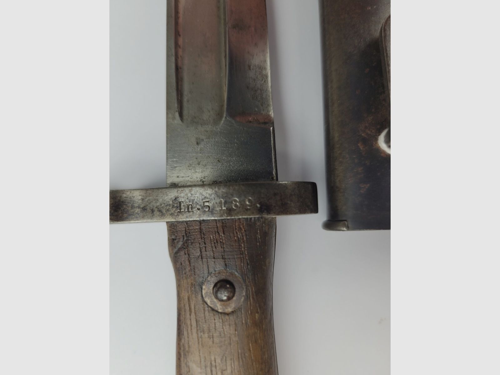 Rare baïonnette roumaine modèle 1893 – fabrication OEWG Autriche – Guerre 1914-1918 – TBE, image 7 sur 11