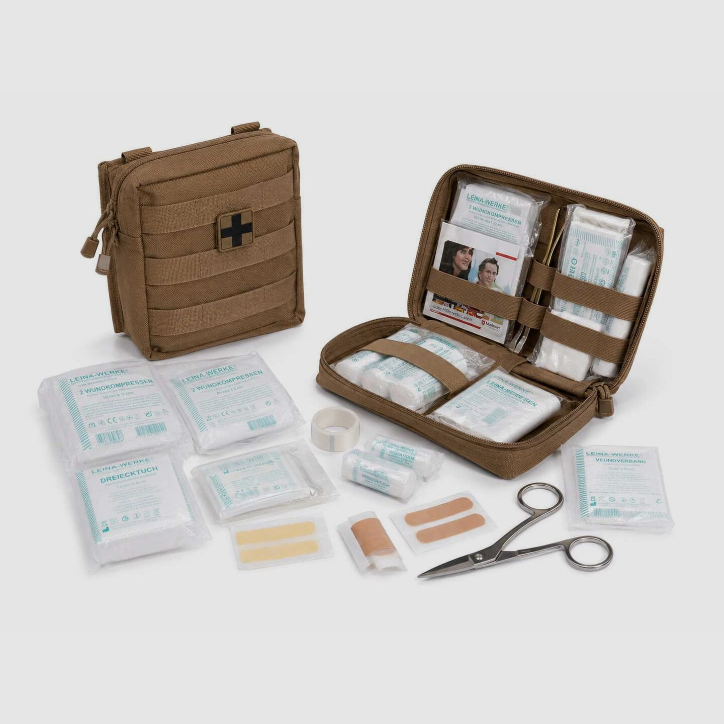 Mil-Tec First Aid Set Leina Pro 43-pcs. Large Dark Coyote #16025519 | Professional First Aid Kit