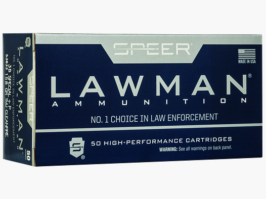 Speer Lawman .38 Special 10.2g Total Metal Jacket +P