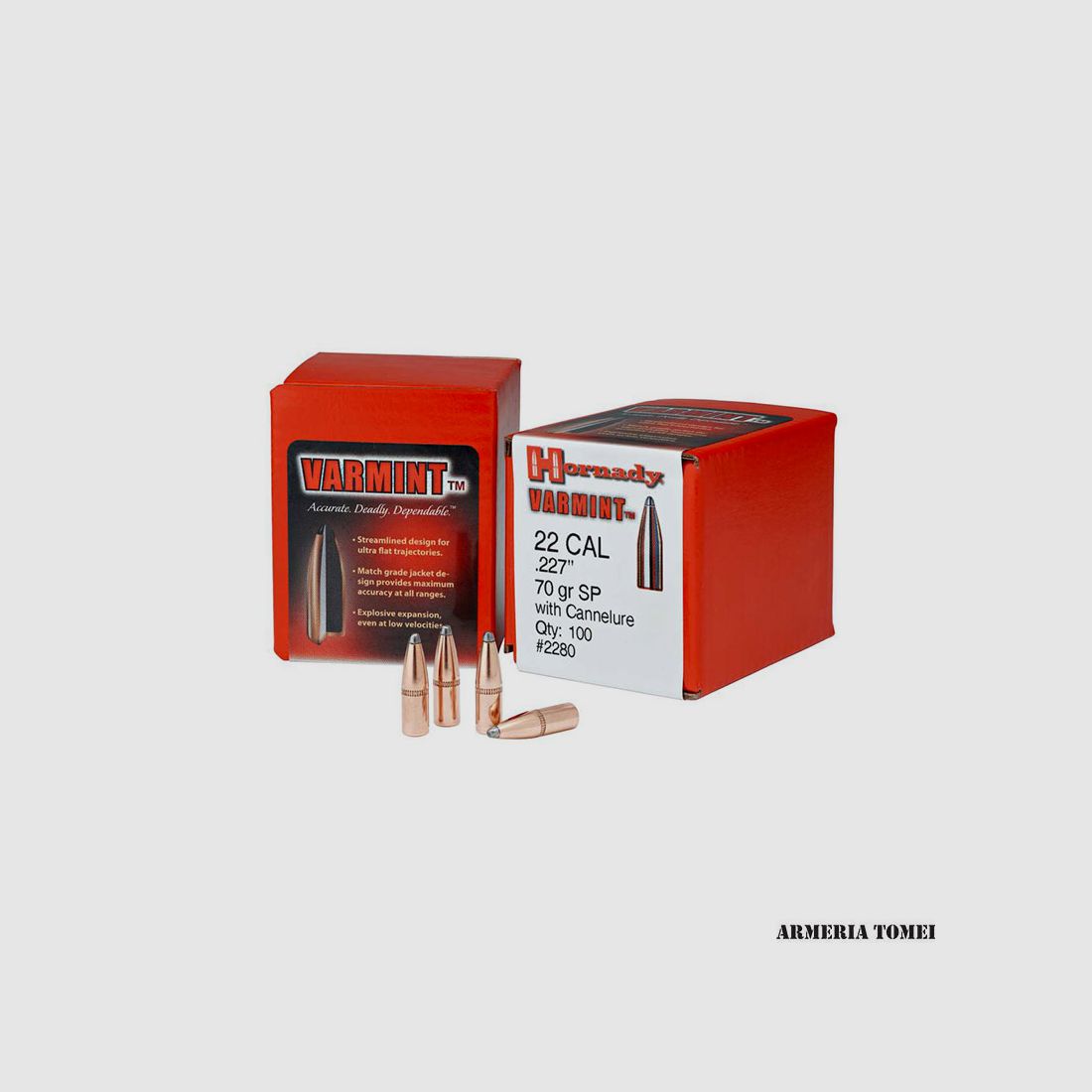 WIEDERLADUNGSGESCHOSSE – HORNADY – 22 Kal. .224 55 gr SP (100 Stk)