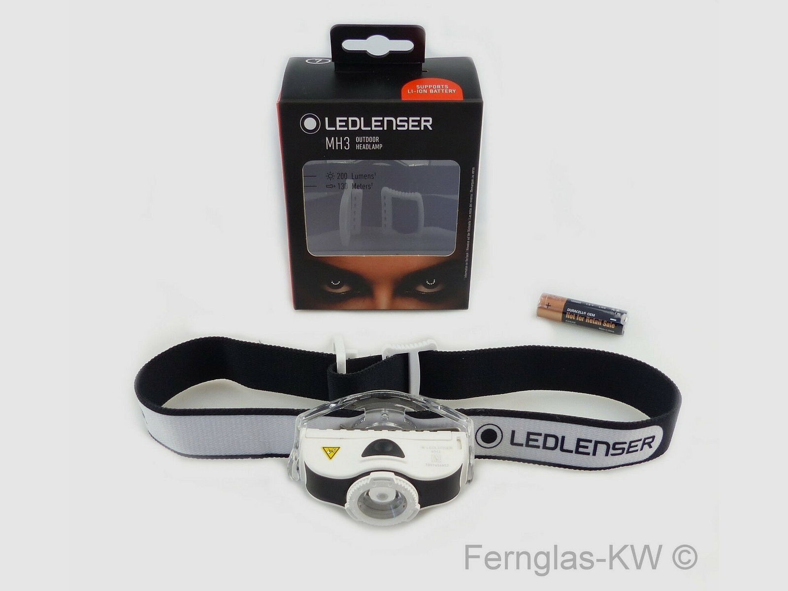 Ledlenser 500948 LED Kopflampe Stirnlampe MH3 Schwarz Weiß Leuchtkraft 200 Lumen