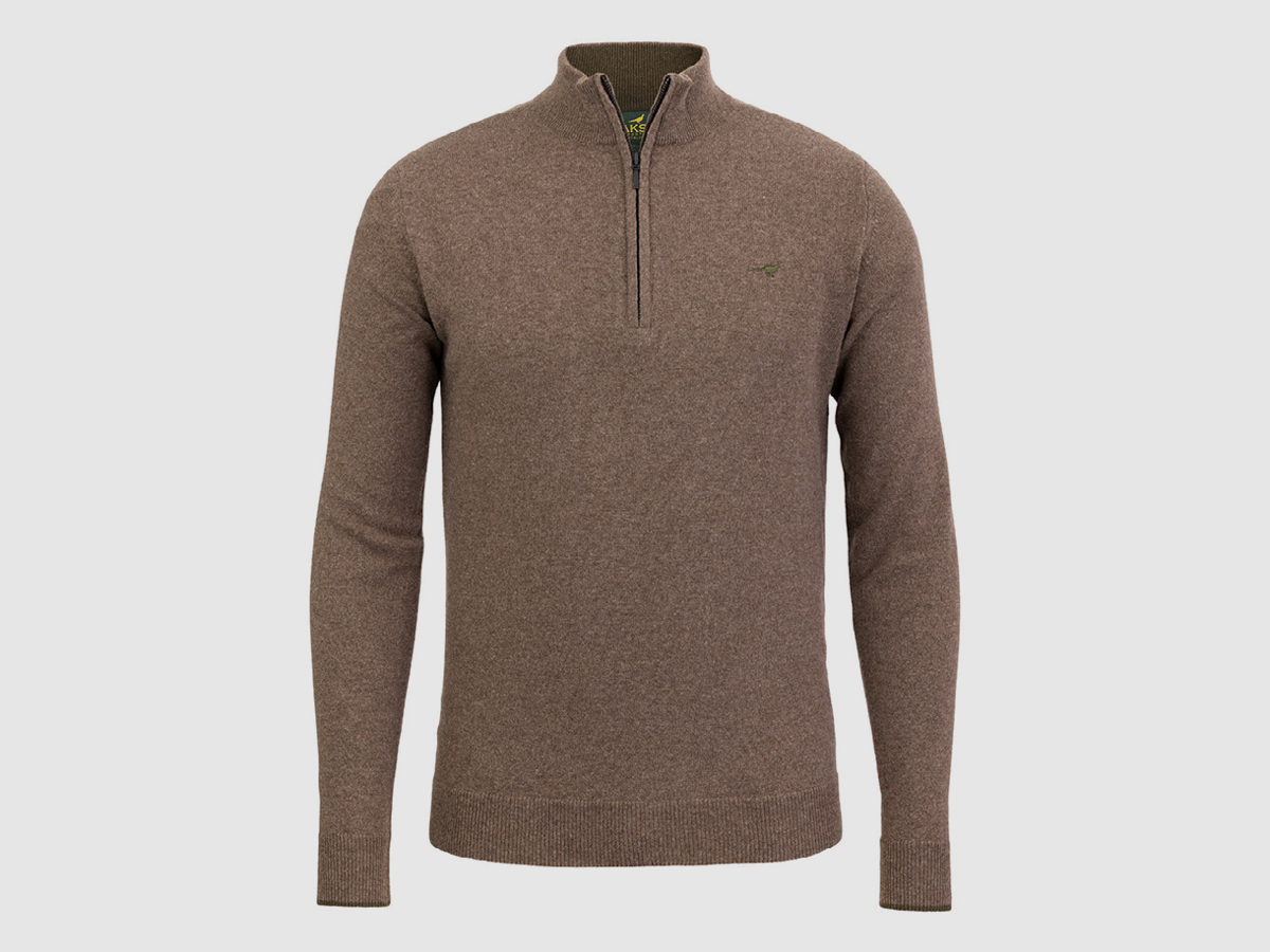 Laksen Brompton Half-Zip Sweater i Camel